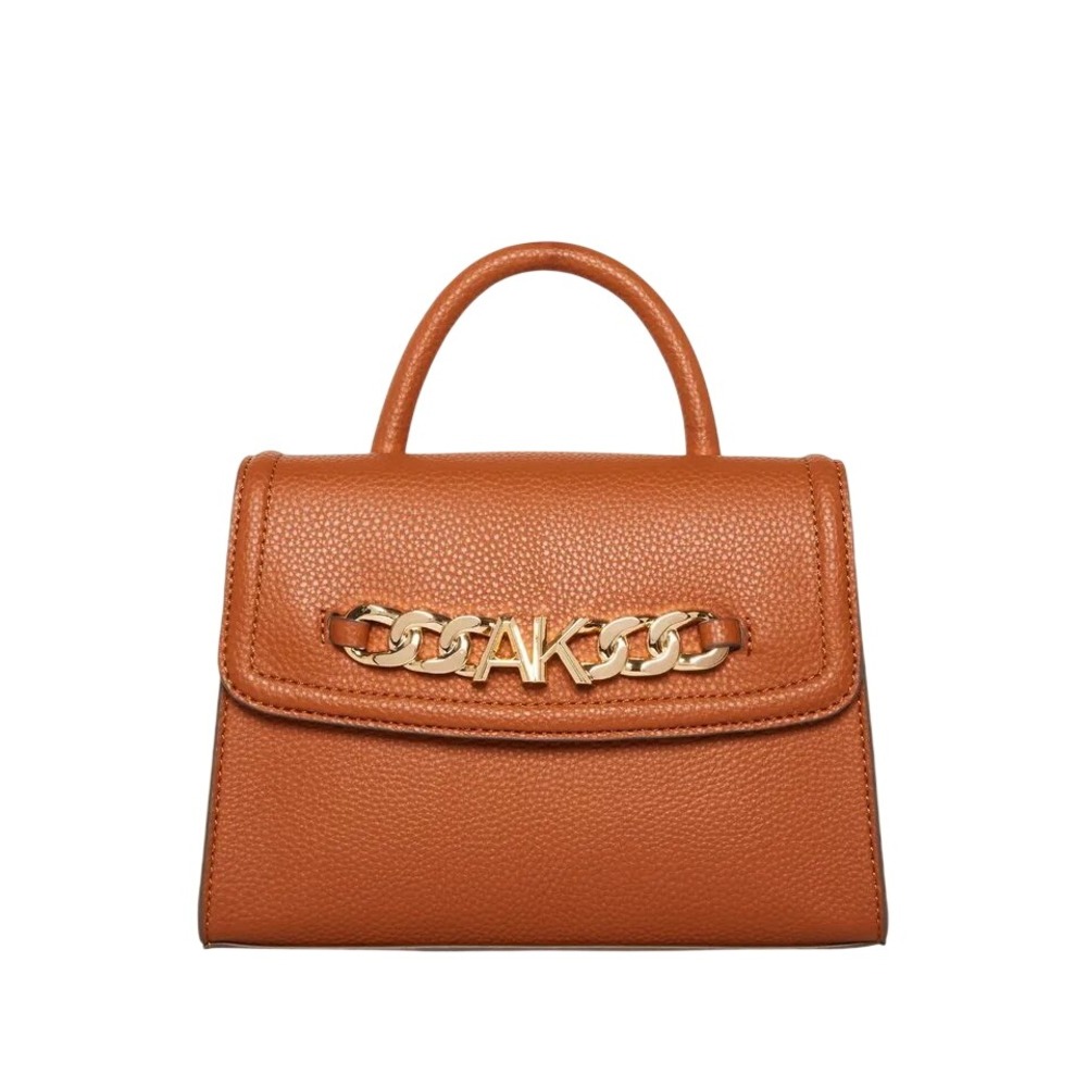 ANNE KLEIN Textured Structured Satchel Bag with Embellished Detail Retail $78